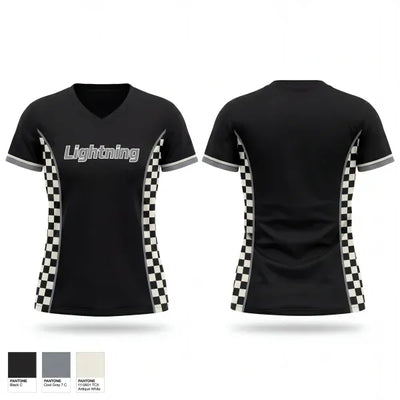 Lightning 65446816 Women's Short Sleeve V-neck Shirt - 1