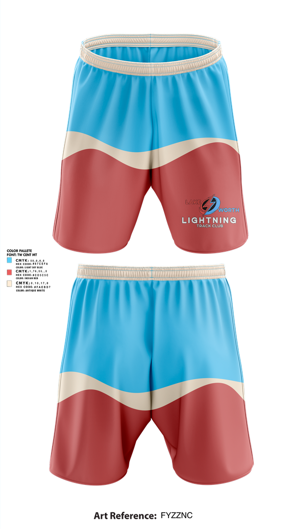 Athletic Shorts With Pockets, Lightning, Track & Field, Teamtime, Team time, sublimation, custom sports apparel, team uniforms, spirit wear, spiritwear, sports uniforms, custom shirts, team store, custom team store, fundraiser sports, apparel fundraiser