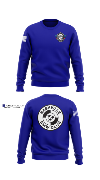 Crew Neck Sweatshirt, BMW Club of Nashville, , Teamtime, Team time, sublimation, custom sports apparel, team uniforms, spirit wear, spiritwear, sports uniforms, custom shirts, team store, custom team store, fundraiser sports, apparel fundraiser