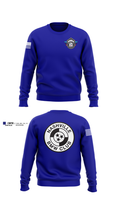 BMW Club of Nashville 77939303 Crew Neck Sweatshirt - 2