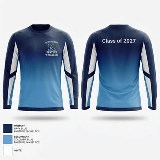 Long Sleeve Performance Shirt, Northshore Panthers, Wrestling, Teamtime, Team time, sublimation, custom sports apparel, team uniforms, spirit wear, spiritwear, sports uniforms, custom shirts, team store, custom team store, fundraiser sports, apparel fundraiser