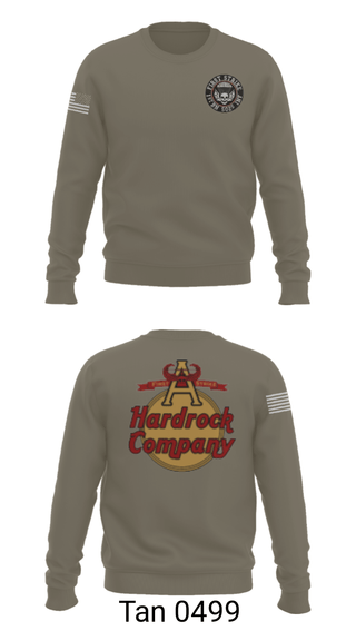 Crew Neck Sweatshirt, Hardrock Company, Army, Teamtime, Team time, sublimation, custom sports apparel, team uniforms, spirit wear, spiritwear, sports uniforms, custom shirts, team store, custom team store, fundraiser sports, apparel fundraiser
