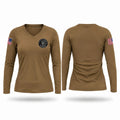 3ABСТ 2-7 CAV BLACKHAWK COMPANY Women's Long Sleeve V-neck Shirt - 1
