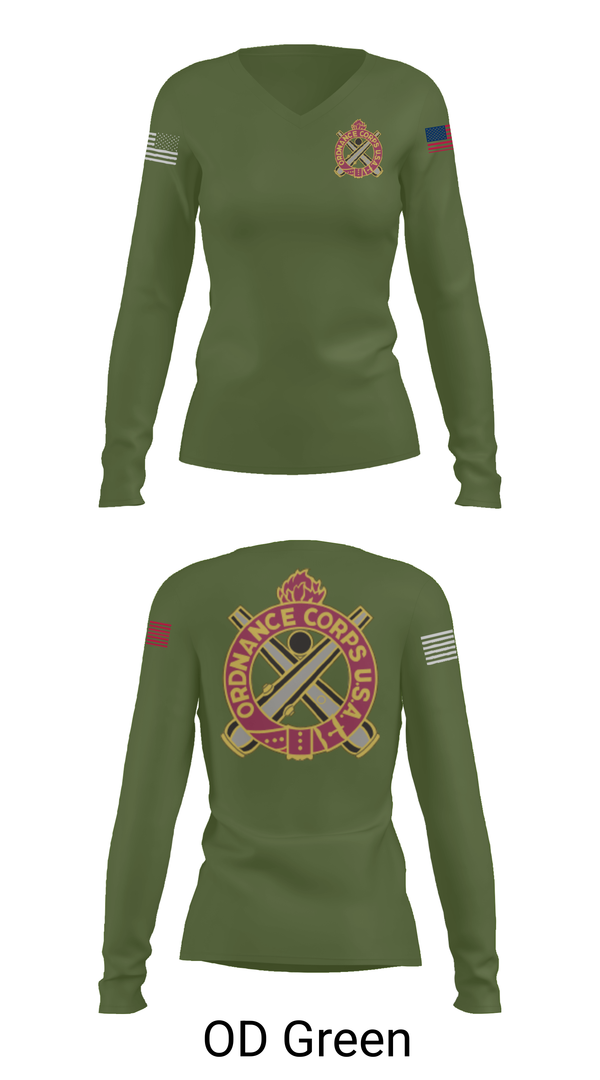Womens Long Sleeve Vneck Shirt, H Co 1-66, , Teamtime, Team time, sublimation, custom sports apparel, team uniforms, spirit wear, spiritwear, sports uniforms, custom shirts, team store, custom team store, fundraiser sports, apparel fundraiser