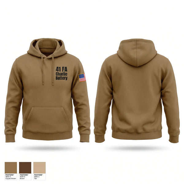 Hoodie, 4-1 FA Charlie Battery, Army, Teamtime, Team time, sublimation, custom sports apparel, team uniforms, spirit wear, spiritwear, sports uniforms, custom shirts, team store, custom team store, fundraiser sports, apparel fundraiser