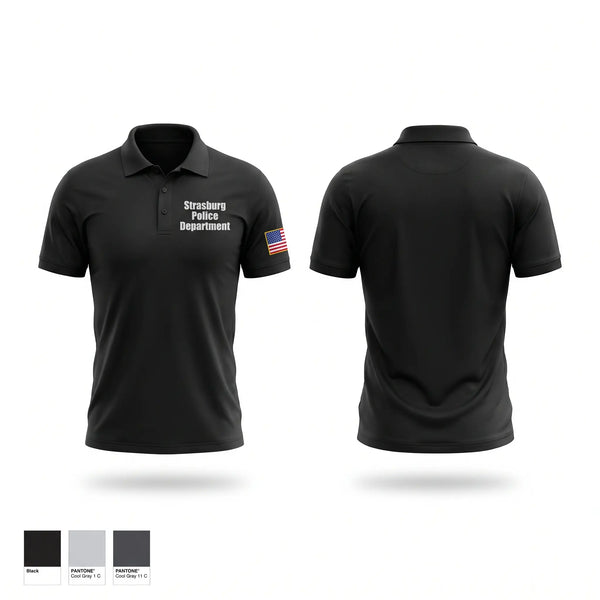 Short Sleeve Performance Polo, Strasburg Police Department, Police, Teamtime, Team time, sublimation, custom sports apparel, team uniforms, spirit wear, spiritwear, sports uniforms, custom shirts, team store, custom team store, fundraiser sports, apparel fundraiser