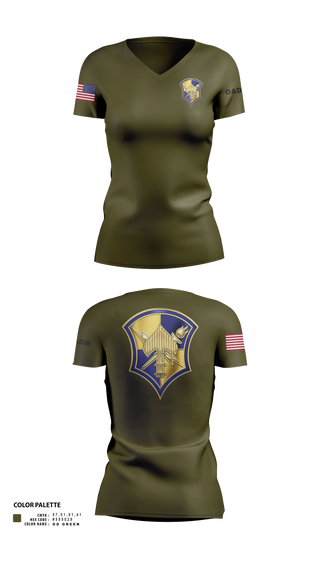 Womens Short Sleeve Vneck Shirt, AOSD, Army, Teamtime, Team time, sublimation, custom sports apparel, team uniforms, spirit wear, spiritwear, sports uniforms, custom shirts, team store, custom team store, fundraiser sports, apparel fundraiser