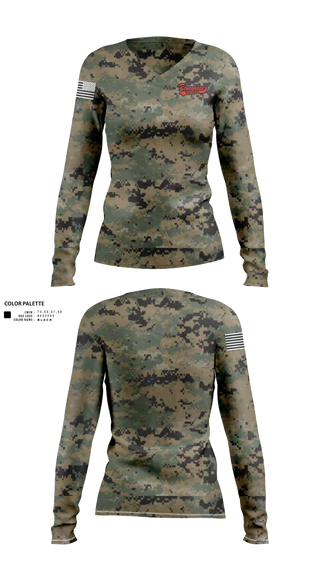 Womens Long Sleeve Vneck Shirt, Grossmont College Softball, Softball, Teamtime, Team time, sublimation, custom sports apparel, team uniforms, spirit wear, spiritwear, sports uniforms, custom shirts, team store, custom team store, fundraiser sports, apparel fundraiser