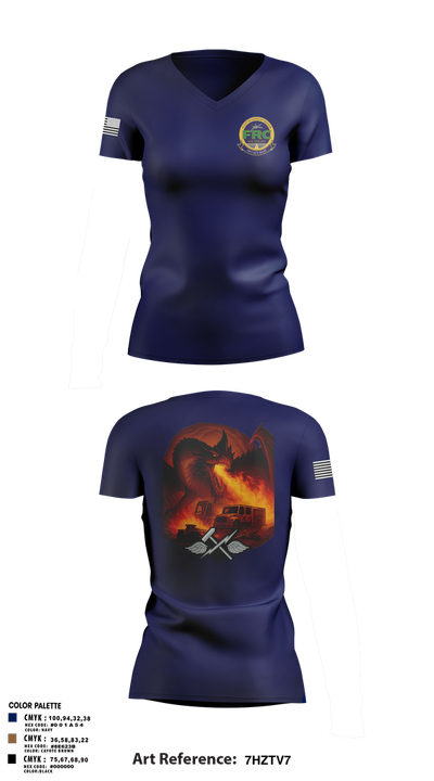 900 Division 83535316 Women's Short Sleeve V-neck Shirt - 105