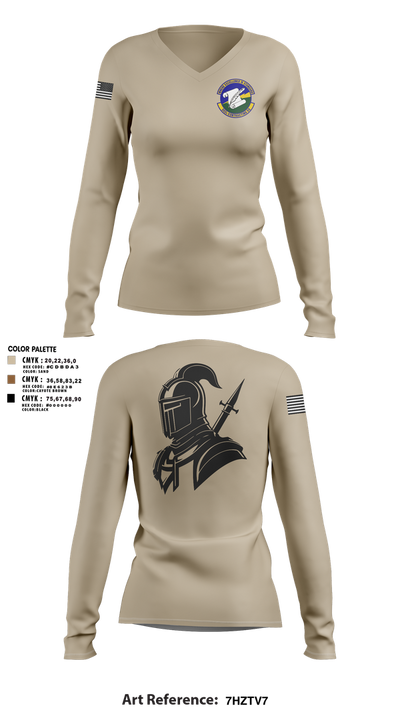 502 CONS 83212643 Women's Long Sleeve V-neck Shirt - 1