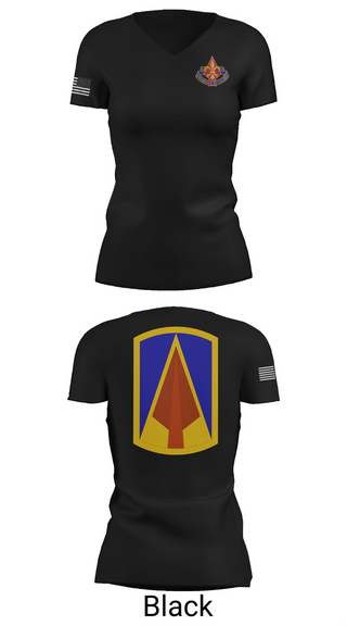 Womens Short Sleeve Vneck Shirt, 177th AR BDE, , Teamtime, Team time, sublimation, custom sports apparel, team uniforms, spirit wear, spiritwear, sports uniforms, custom shirts, team store, custom team store, fundraiser sports, apparel fundraiser