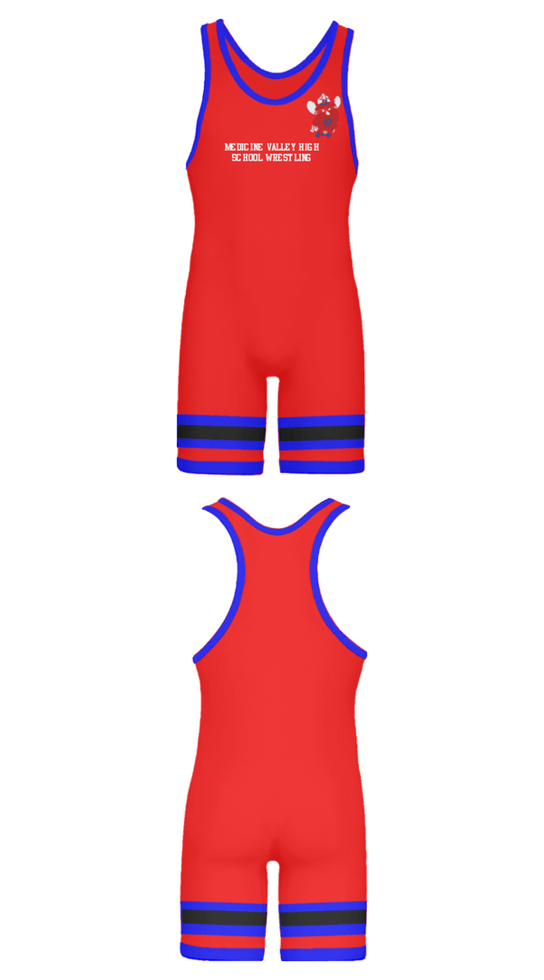 Wrestling Singlet, Medicine Valley High School Wrestling, Wrestling, Teamtime, Team time, sublimation, custom sports apparel, team uniforms, spirit wear, spiritwear, sports uniforms, custom shirts, team store, custom team store, fundraiser sports, apparel fundraiser