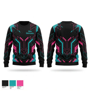 Crew Neck Sweatshirt, Ohio Diamonds, Softball, Teamtime, Team time, sublimation, custom sports apparel, team uniforms, spirit wear, spiritwear, sports uniforms, custom shirts, team store, custom team store, fundraiser sports, apparel fundraiser