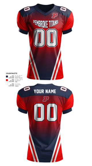 Football Jersey, Pembroke Titans Football And Cheer, , Teamtime, Team time, sublimation, custom sports apparel, team uniforms, spirit wear, spiritwear, sports uniforms, custom shirts, team store, custom team store, fundraiser sports, apparel fundraiser