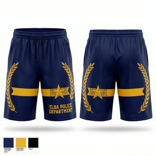 Athletic Shorts With Pockets, Elba Police Department, Police, Teamtime, Team time, sublimation, custom sports apparel, team uniforms, spirit wear, spiritwear, sports uniforms, custom shirts, team store, custom team store, fundraiser sports, apparel fundraiser