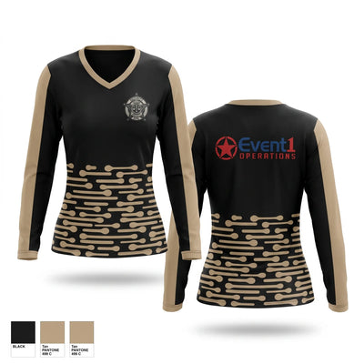 Event 1 Operations Women's Long Sleeve V-neck Shirt - 1