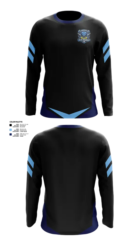 Long Sleeve Performance Shirt, Clarksville Lady Panters, Softball, Teamtime, Team time, sublimation, custom sports apparel, team uniforms, spirit wear, spiritwear, sports uniforms, custom shirts, team store, custom team store, fundraiser sports, apparel fundraiser