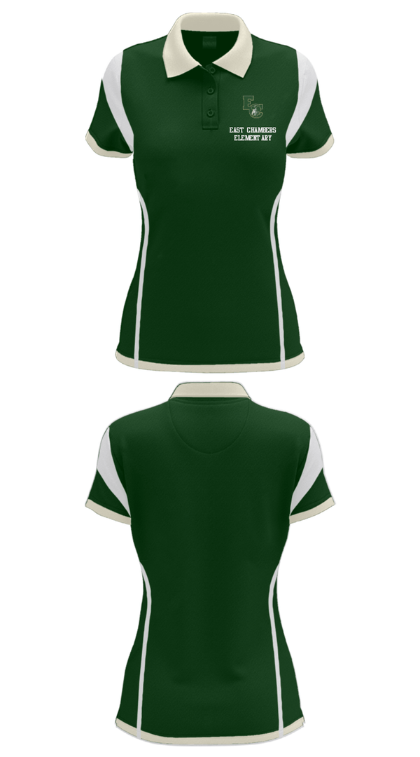 Women's Short Sleeve Performance Polo, East Chambers Elementary, Spirit Store, Teamtime, Team time, sublimation, custom sports apparel, team uniforms, spirit wear, spiritwear, sports uniforms, custom shirts, team store, custom team store, fundraiser sports, apparel fundraiser
