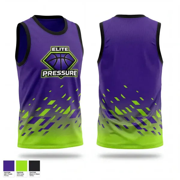 Mens Basketball Jersey, Elite Pressure, Men's Basketball, Teamtime, Team time, sublimation, custom sports apparel, team uniforms, spirit wear, spiritwear, sports uniforms, custom shirts, team store, custom team store, fundraiser sports, apparel fundraiser
