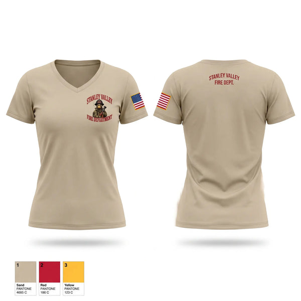Womens Short Sleeve Vneck Shirt, Jacob fields, Fire Department, Teamtime, Team time, sublimation, custom sports apparel, team uniforms, spirit wear, spiritwear, sports uniforms, custom shirts, team store, custom team store, fundraiser sports, apparel fundraiser