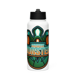 Midwest Monsters 63725016 Stainless Steel Water Bottle with a Straw Lid