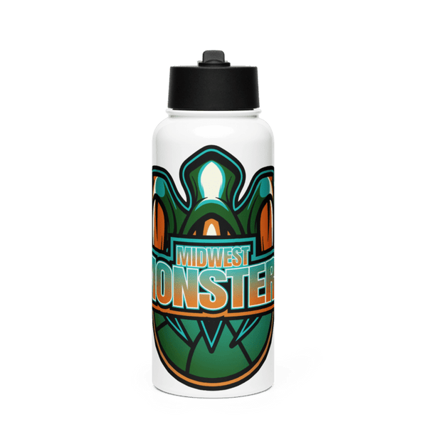 Midwest Monsters 63725016 Stainless Steel Water Bottle with a Straw Lid