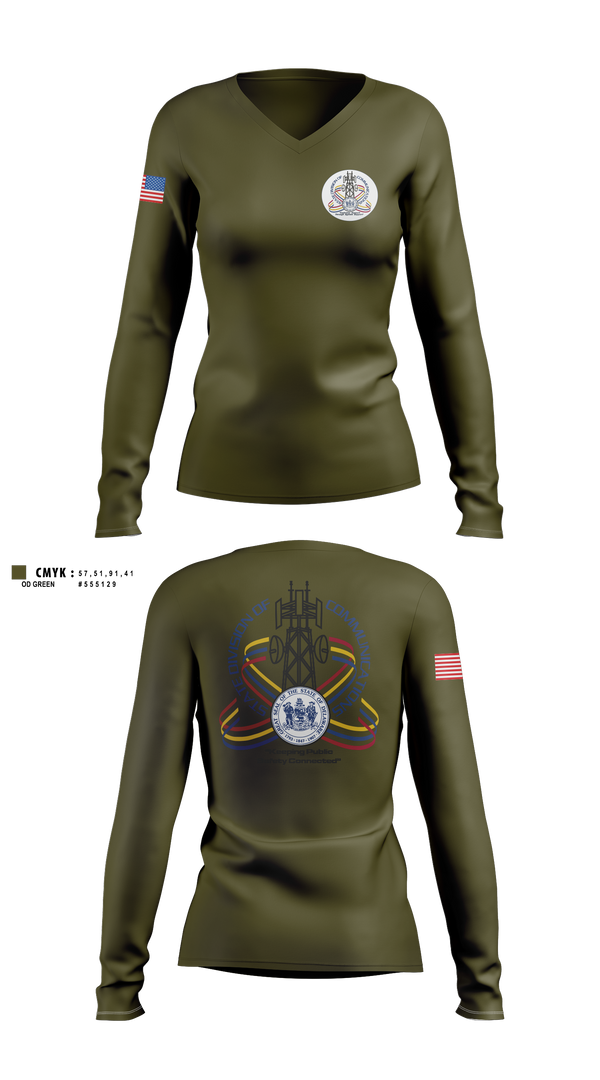Womens Long Sleeve Vneck Shirt, Divcomm, Police, Teamtime, Team time, sublimation, custom sports apparel, team uniforms, spirit wear, spiritwear, sports uniforms, custom shirts, team store, custom team store, fundraiser sports, apparel fundraiser