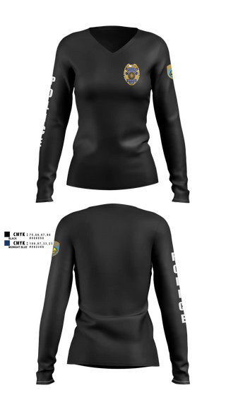 Womens Long Sleeve Vneck Shirt, team name, Police, Teamtime, Team time, sublimation, custom sports apparel, team uniforms, spirit wear, spiritwear, sports uniforms, custom shirts, team store, custom team store, fundraiser sports, apparel fundraiser