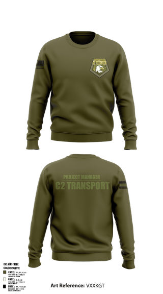Crew Neck Sweatshirt, PM C2 Transport, Army, Teamtime, Team time, sublimation, custom sports apparel, team uniforms, spirit wear, spiritwear, sports uniforms, custom shirts, team store, custom team store, fundraiser sports, apparel fundraiser