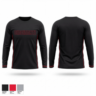 Long Sleeve Performance Shirt, Cincinnati, Cincinnati Reds, Baseball, Teamtime, Team time, sublimation, custom sports apparel, team uniforms, spirit wear, spiritwear, sports uniforms, custom shirts, team store, custom team store, fundraiser sports, apparel fundraiser