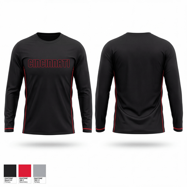Long Sleeve Performance Shirt, Cincinnati, Cincinnati Reds, Baseball, Teamtime, Team time, sublimation, custom sports apparel, team uniforms, spirit wear, spiritwear, sports uniforms, custom shirts, team store, custom team store, fundraiser sports, apparel fundraiser