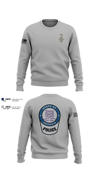 Young Harris College Police Department 23212207 Crew Neck Sweatshirt - 2