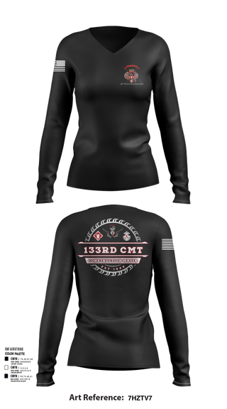 Womens Long Sleeve Vneck Shirt, 133rd Construction Management Team, , Teamtime, Team time, sublimation, custom sports apparel, team uniforms, spirit wear, spiritwear, sports uniforms, custom shirts, team store, custom team store, fundraiser sports, apparel fundraiser