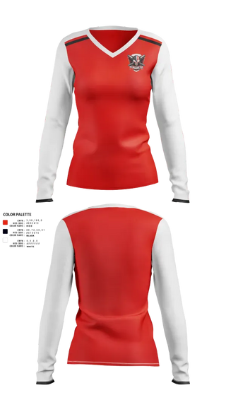 Womens Long Sleeve Vneck Shirt, Punishers, Softball, Teamtime, Team time, sublimation, custom sports apparel, team uniforms, spirit wear, spiritwear, sports uniforms, custom shirts, team store, custom team store, fundraiser sports, apparel fundraiser