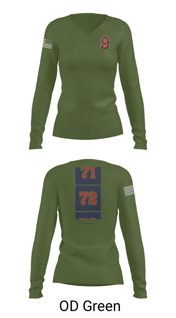 Women's Long Sleeve Vneck Shirt, Vacaville fire, Fire Department, Teamtime, Team time, sublimation, custom sports apparel, team uniforms, spirit wear, spiritwear, sports uniforms, custom shirts, team store, custom team store, fundraiser sports, apparel fundraiser