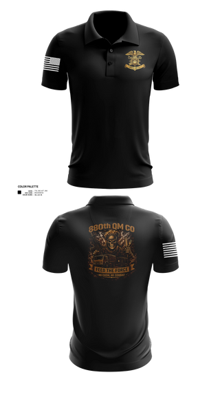 Short Sleeve Performance Polo, 880th QM CO, Army, Teamtime, Team time, sublimation, custom sports apparel, team uniforms, spirit wear, spiritwear, sports uniforms, custom shirts, team store, custom team store, fundraiser sports, apparel fundraiser