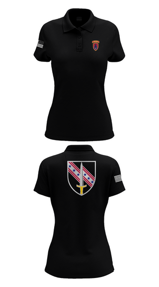 Womens Short Sleeve Performance Polo, 6/54th Security Force Assistance Brigade, , Teamtime, Team time, sublimation, custom sports apparel, team uniforms, spirit wear, spiritwear, sports uniforms, custom shirts, team store, custom team store, fundraiser sports, apparel fundraiser