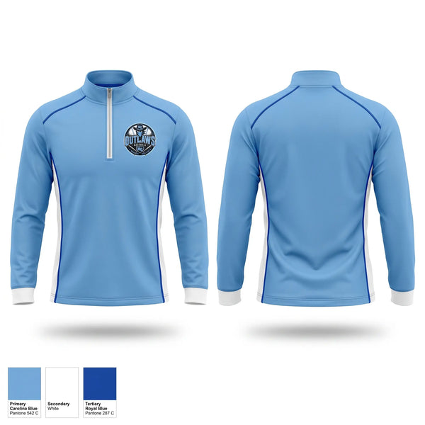 Quarter Zip Jacket, Munford Outlaws, Baseball, Teamtime, Team time, sublimation, custom sports apparel, team uniforms, spirit wear, spiritwear, sports uniforms, custom shirts, team store, custom team store, fundraiser sports, apparel fundraiser