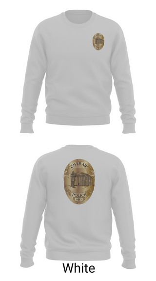 Crew Neck Sweatshirt, Cheraw, Police, Teamtime, Team time, sublimation, custom sports apparel, team uniforms, spirit wear, spiritwear, sports uniforms, custom shirts, team store, custom team store, fundraiser sports, apparel fundraiser