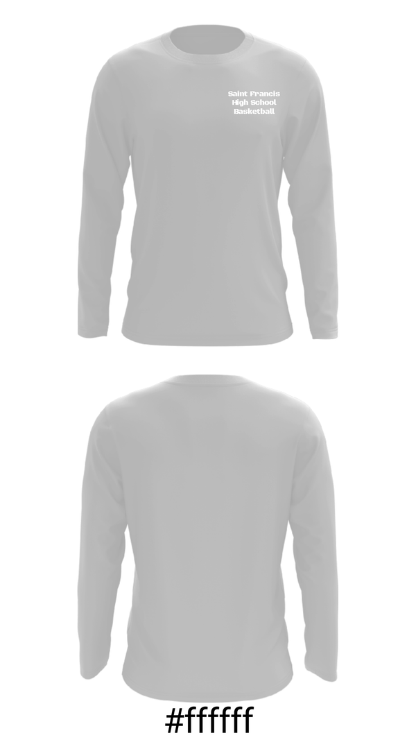 Long Sleeve Performance Shirt, Saint Francis High School Basketball, Men's Basketball, Teamtime, Team time, sublimation, custom sports apparel, team uniforms, spirit wear, spiritwear, sports uniforms, custom shirts, team store, custom team store, fundraiser sports, apparel fundraiser