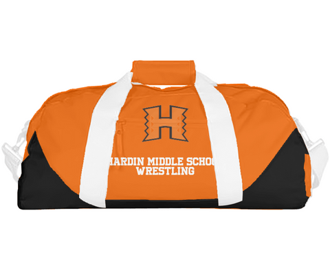 Duffle Bag, Hardin Middle School Wrestling, Wrestling, Teamtime, Team time, sublimation, custom sports apparel, team uniforms, spirit wear, spiritwear, sports uniforms, custom shirts, team store, custom team store, fundraiser sports, apparel fundraiser