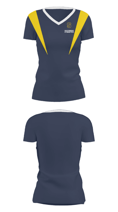Southridge High School Gymnastics 44142136 Women's Short Sleeve V-neck Shirt - 35
