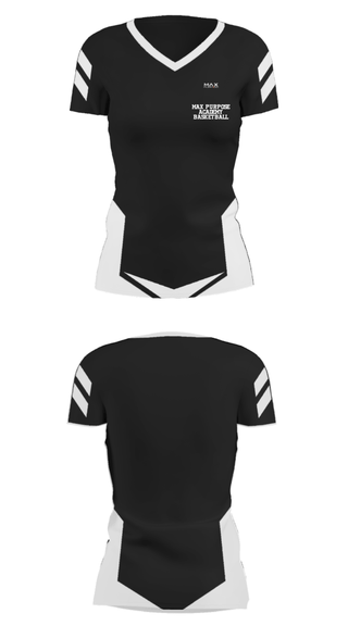 Women's Short Sleeve Vneck Shirt, Max Purpose Academy Basketball, Men's Basketball, Teamtime, Team time, sublimation, custom sports apparel, team uniforms, spirit wear, spiritwear, sports uniforms, custom shirts, team store, custom team store, fundraiser sports, apparel fundraiser