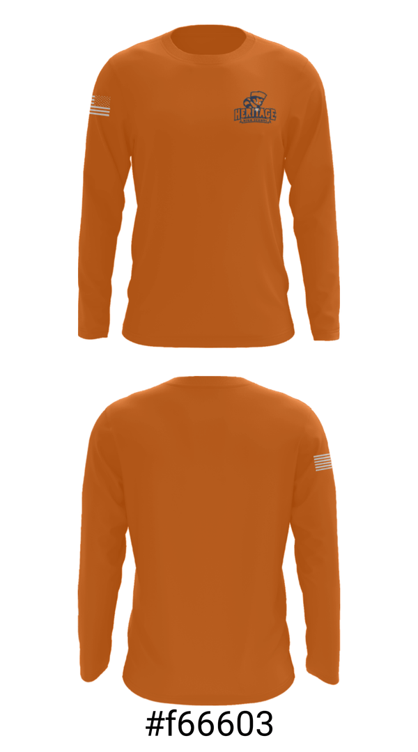 Long Sleeve Performance Shirt, Heritage High School Basketball, Women's Basketball, Teamtime, Team time, sublimation, custom sports apparel, team uniforms, spirit wear, spiritwear, sports uniforms, custom shirts, team store, custom team store, fundraiser sports, apparel fundraiser