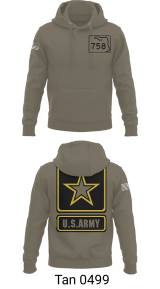 Hoodie, 758 maintenance company, Army, Teamtime, Team time, sublimation, custom sports apparel, team uniforms, spirit wear, spiritwear, sports uniforms, custom shirts, team store, custom team store, fundraiser sports, apparel fundraiser