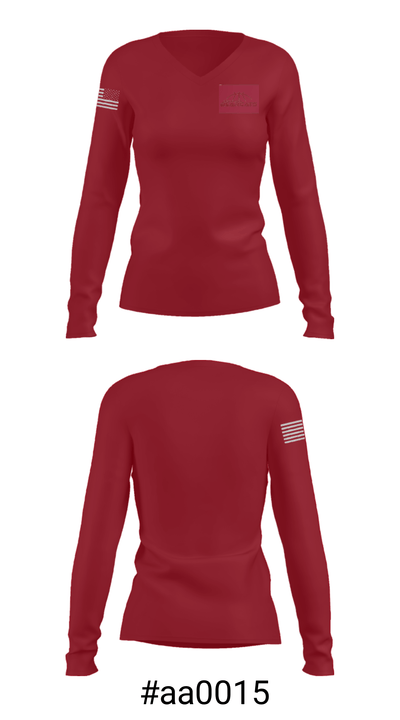 Beth Haven Bearcats 478141 Women's Long Sleeve V-neck Shirt - 20
