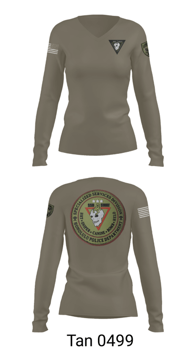 SSD 74989347 Women's Long Sleeve V-neck Shirt - 39
