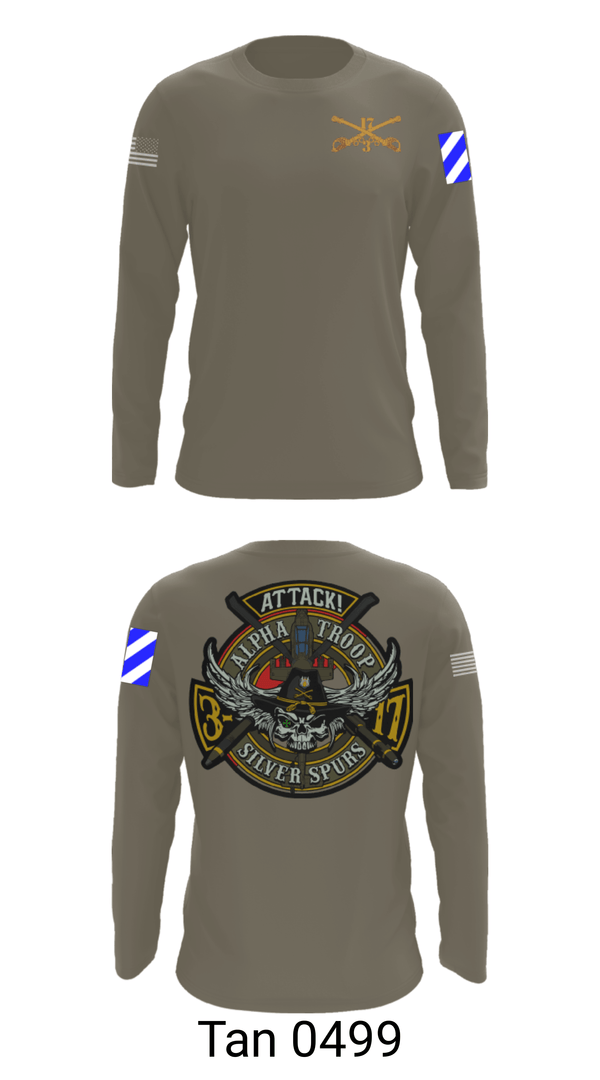 Long Sleeve Performance Shirt, A/3-17 ACS, Army, Teamtime, Team time, sublimation, custom sports apparel, team uniforms, spirit wear, spiritwear, sports uniforms, custom shirts, team store, custom team store, fundraiser sports, apparel fundraiser