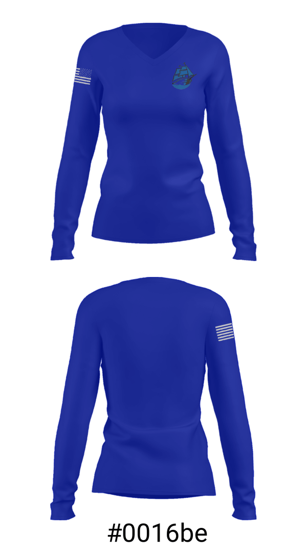 Women's Long Sleeve Vneck Shirt, Clear-Creek Amana Middle School Basketball, Men's Basketball, Teamtime, Team time, sublimation, custom sports apparel, team uniforms, spirit wear, spiritwear, sports uniforms, custom shirts, team store, custom team store, fundraiser sports, apparel fundraiser
