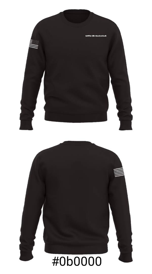 Crew Neck Sweatshirt, Griffin Elit-Basketball, Men's Basketball, Teamtime, Team time, sublimation, custom sports apparel, team uniforms, spirit wear, spiritwear, sports uniforms, custom shirts, team store, custom team store, fundraiser sports, apparel fundraiser
